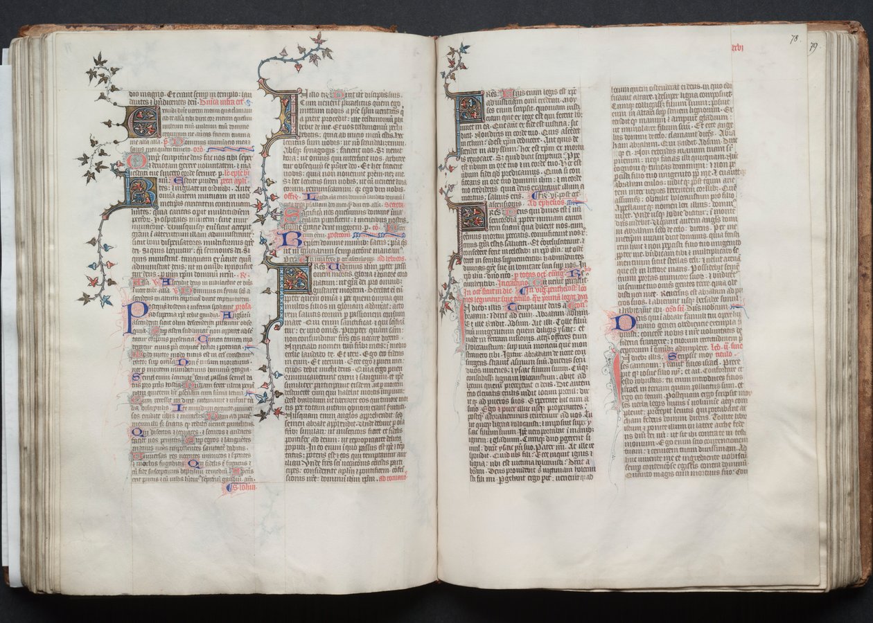 Het Gotha Missaal: Fol. 77v, Tekst, ca. 1375 door Master of the Boqueteaux