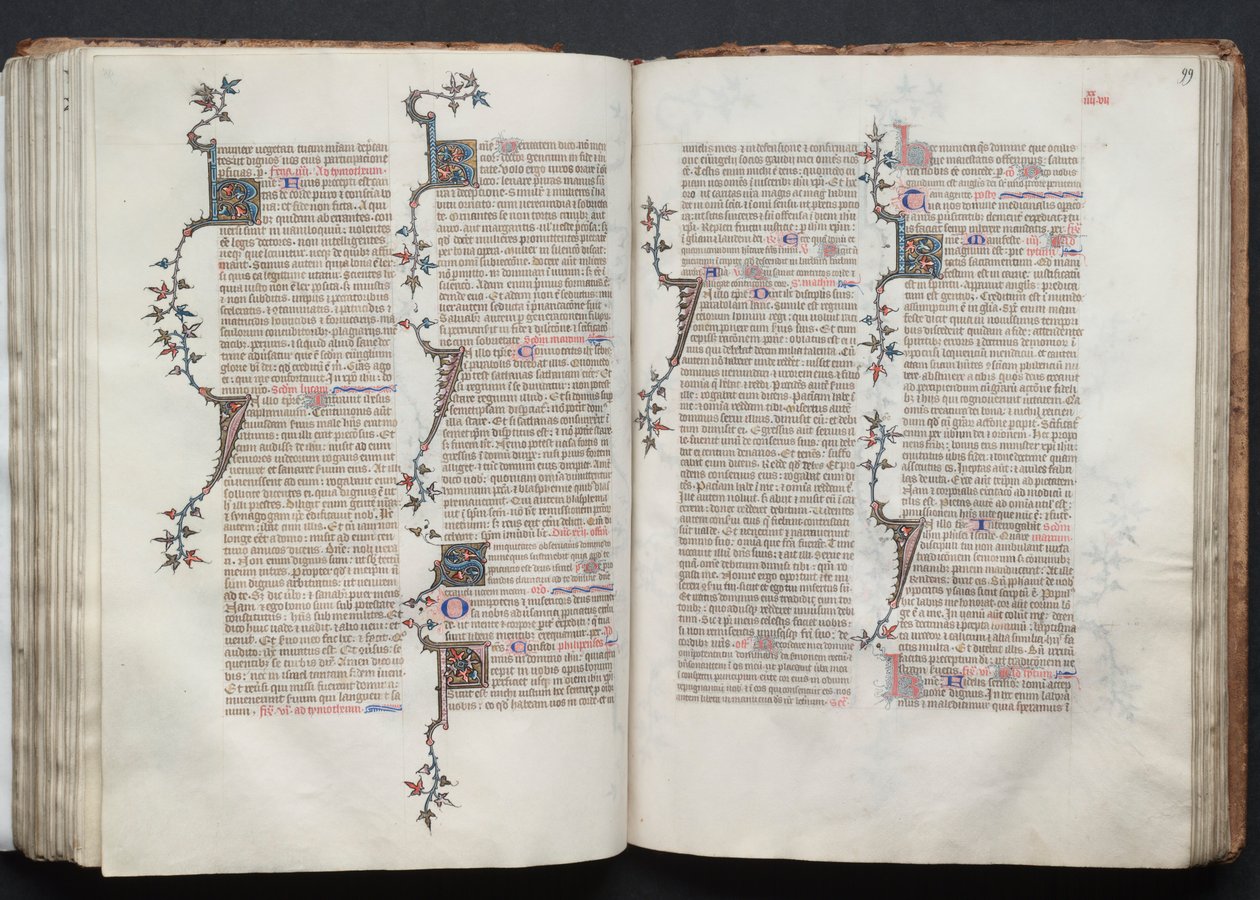Het Gotha Missaal: Fol. 99r, Tekst door Master of the Boqueteaux