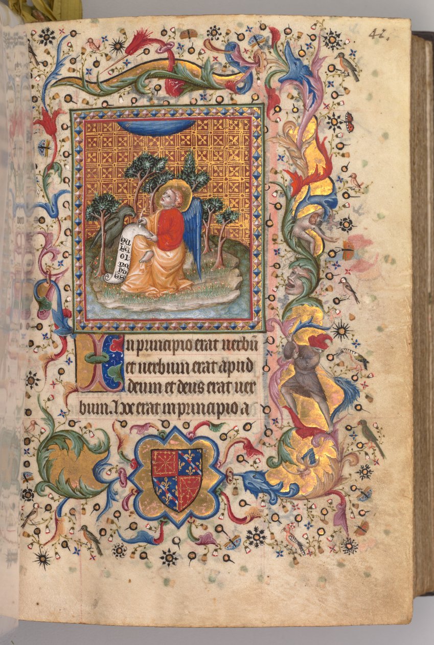Getijden van Karel de Edele, koning van Navarra (1361-1425): fol.1r, St. door Master of the Brussels Initials and Associates