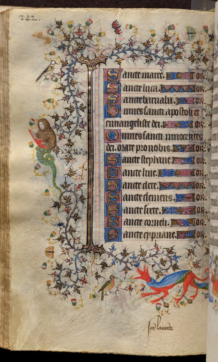 Getijden van Karel de Edele, koning van Navarra (1361-1425): fol. 121v, Tekst door Master of the Brussels Initials and Associates