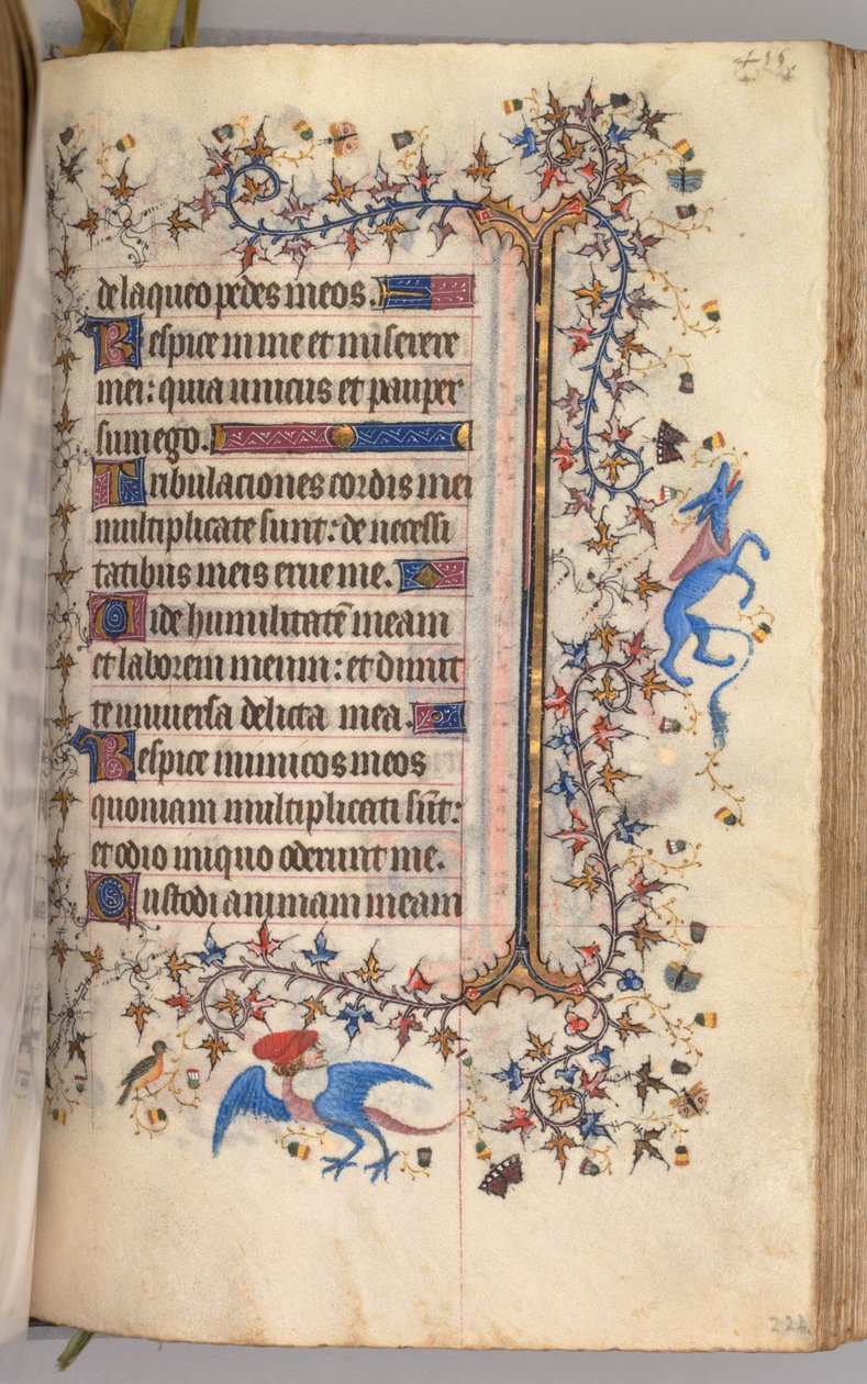 Getijden van Karel de Edele, koning van Navarra (1361-1425): fol. 222r, Tekst door Master of the Brussels Initials and Associates