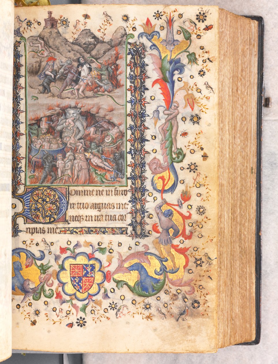 Getijdenboek van Karel de Edele, koning van Navarra 1361-1425: fol. 106r, Laatste Oordeel, ca. 1405 door Master of the Brussels Initials and Associates
