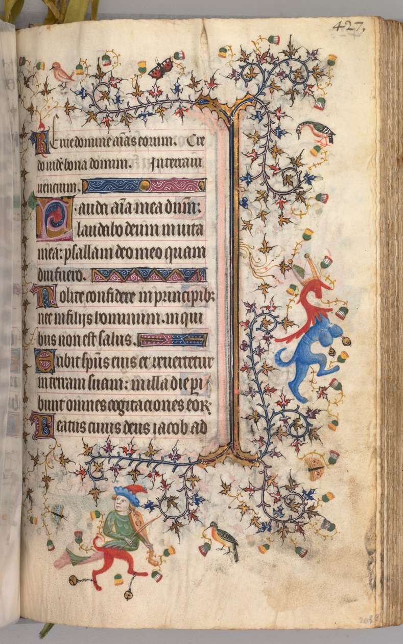 Getijdenboek van Karel de Edele, Koning van Navarra 1361-1425: fol. 208r, Tekst, c. 1405 door Master of the Brussels Initials and Associates