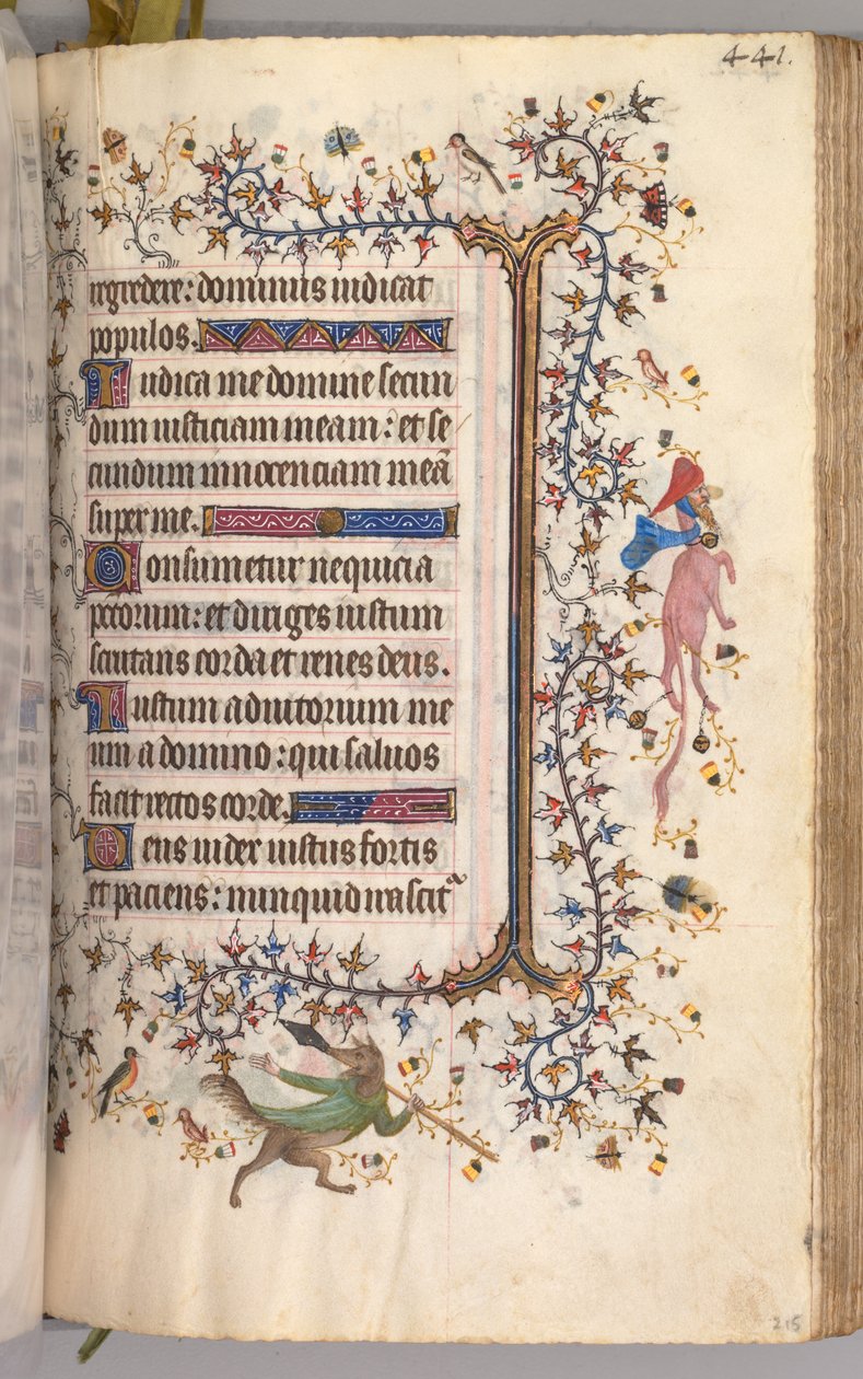 Uren van Karel de Edele, koning van Navarra 1361-1425: fol. 215r, tekst, ca. 1405 door Master of the Brussels Initials and Associates