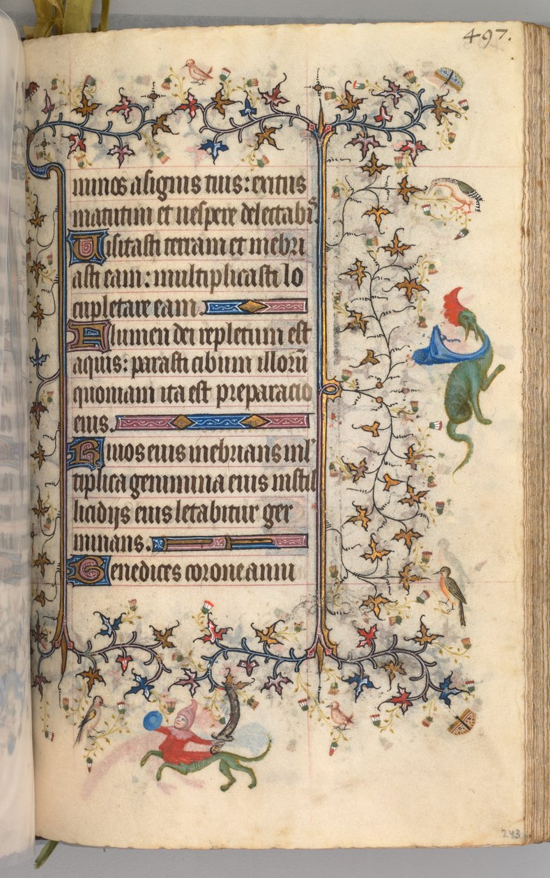 Getijdenboek van Karel de Edele, Koning van Navarra 1361-1425: fol. 243r, Tekst door Master of the Brussels Initials and Associates