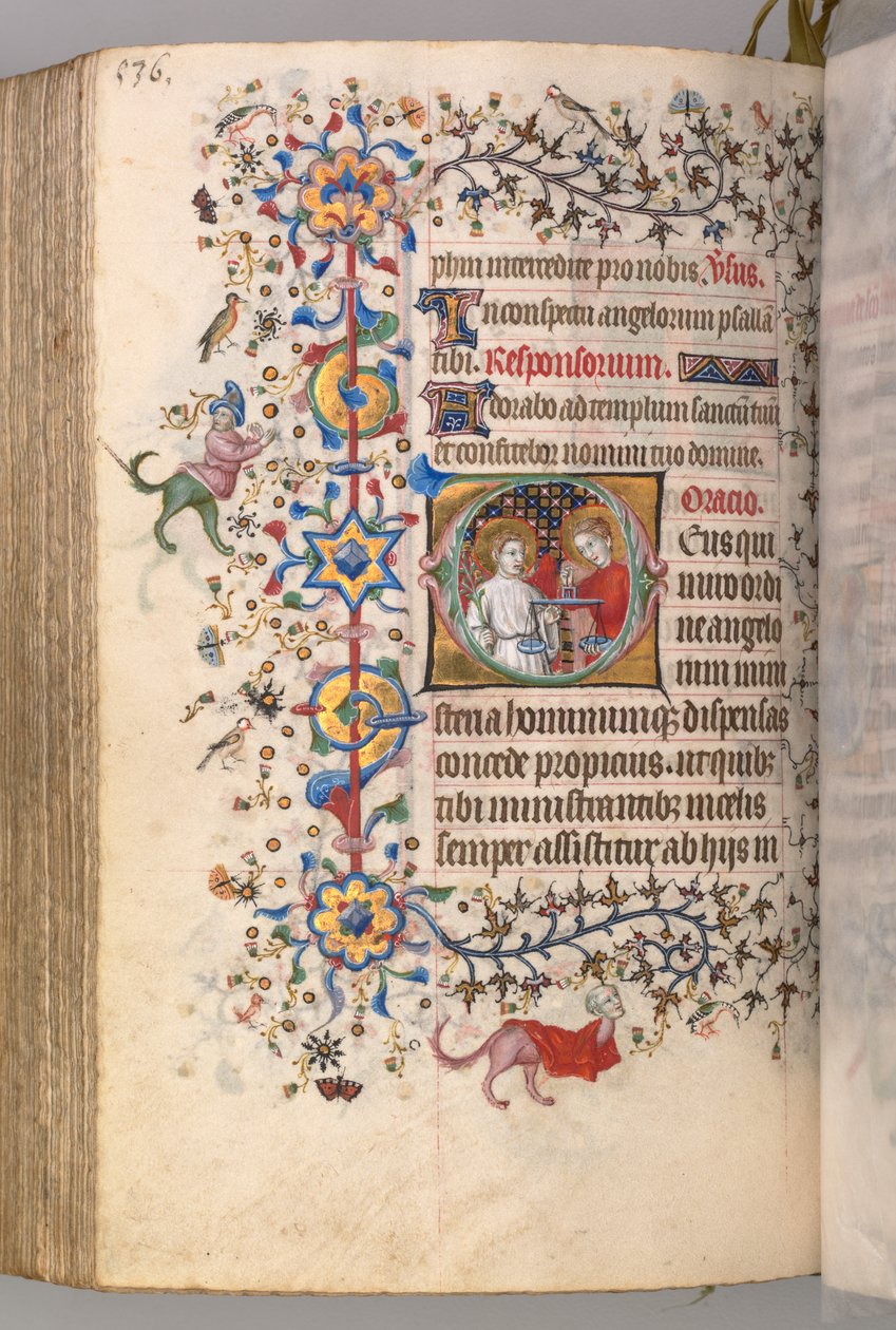 Getijdenboek van Karel de Edele, Koning van Navarra 1361-1425: fol. 262v, Tekst, c. 1405 door Master of the Brussels Initials and Associates