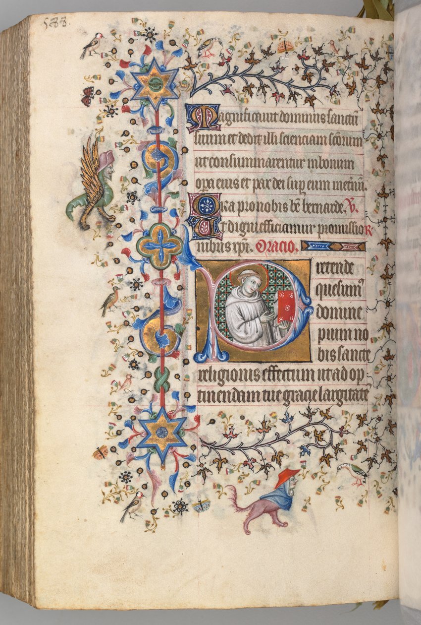 Uren van Karel de Edele, Koning van Navarra 1361-1425, fol. 288v, St. Hervard, ca. 1405 door Master of the Brussels Initials and Associates