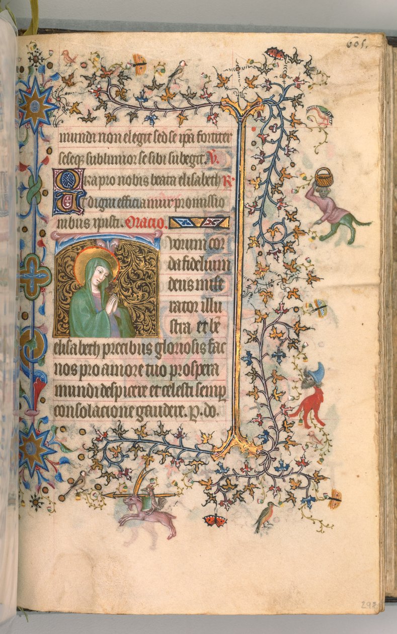 Uren van Karel de Edele, Koning van Navarra 1361-1425, fol. 297r, St. Elizabeth, c. 1405 door Master of the Brussels Initials and Associates