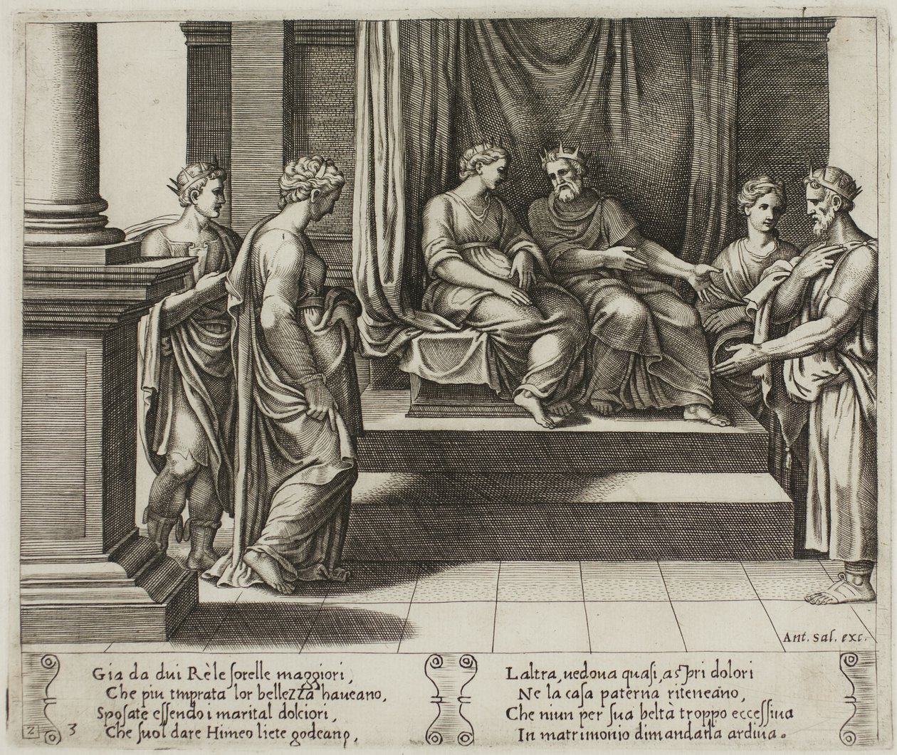 De Twee Zusters van Psyche Trouwen met Koningen; ...Psyche wordt aan een Koning Voorgesteld door Master of the Die