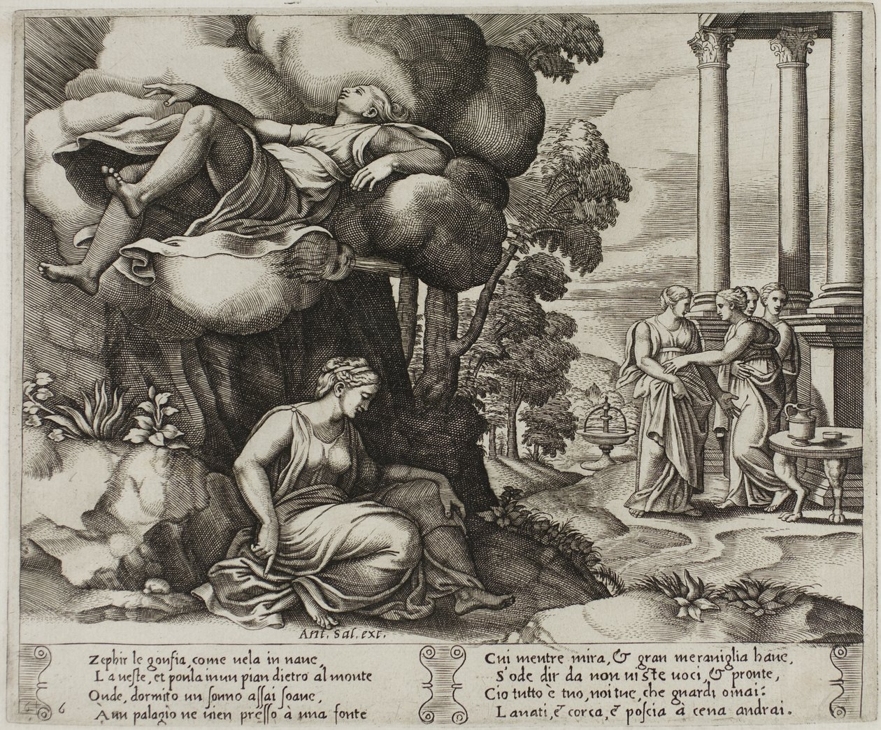 Zephyr Brengt Psyche naar een Betoverd Paleis door Master of the Die
