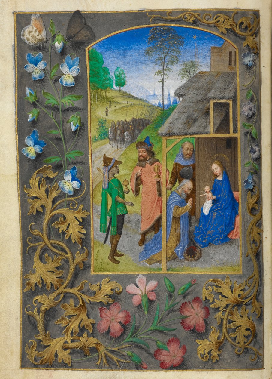 De Aanbidding der Wijzen door Master of the Dresden Prayer Books