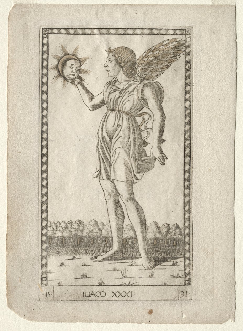 Genius van de zon (uit de Tarocchi-serie B: Kosmische principes en deugden, #31) door Master of the E Series Tarocchi
