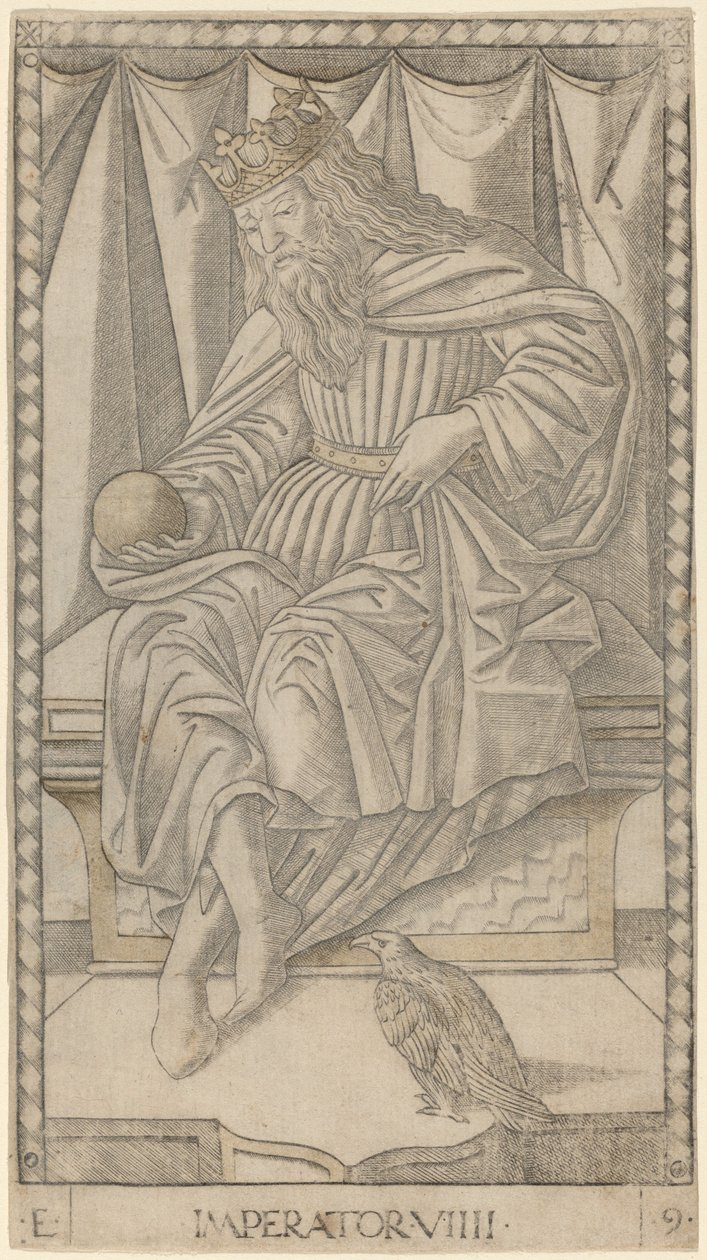 Imperator (Keizer) door Master of the E Series Tarocchi