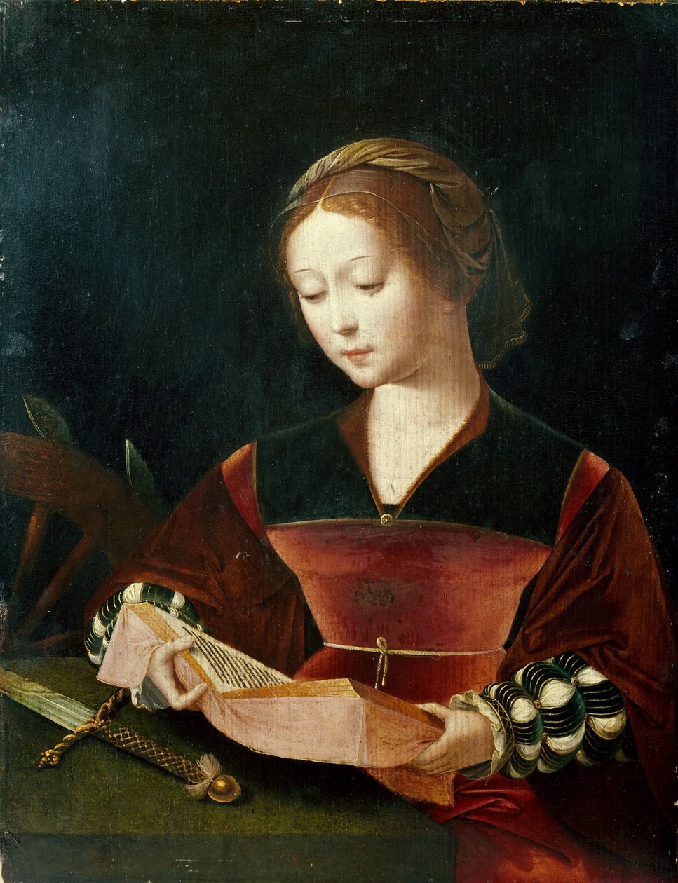 Catharina van Alexandrië door Master of the Female Half Lengths