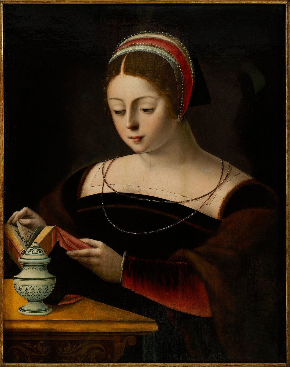 Maria Magdalena, ca. 1540 door Master of the Female Half Lengths