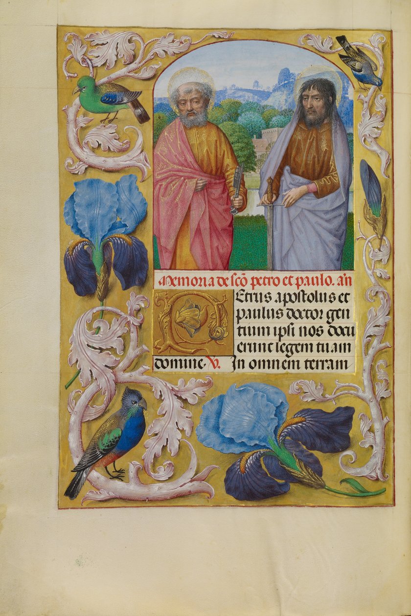Heiligen Petrus en Paulus door Master of the First Prayer Book of Maximilian