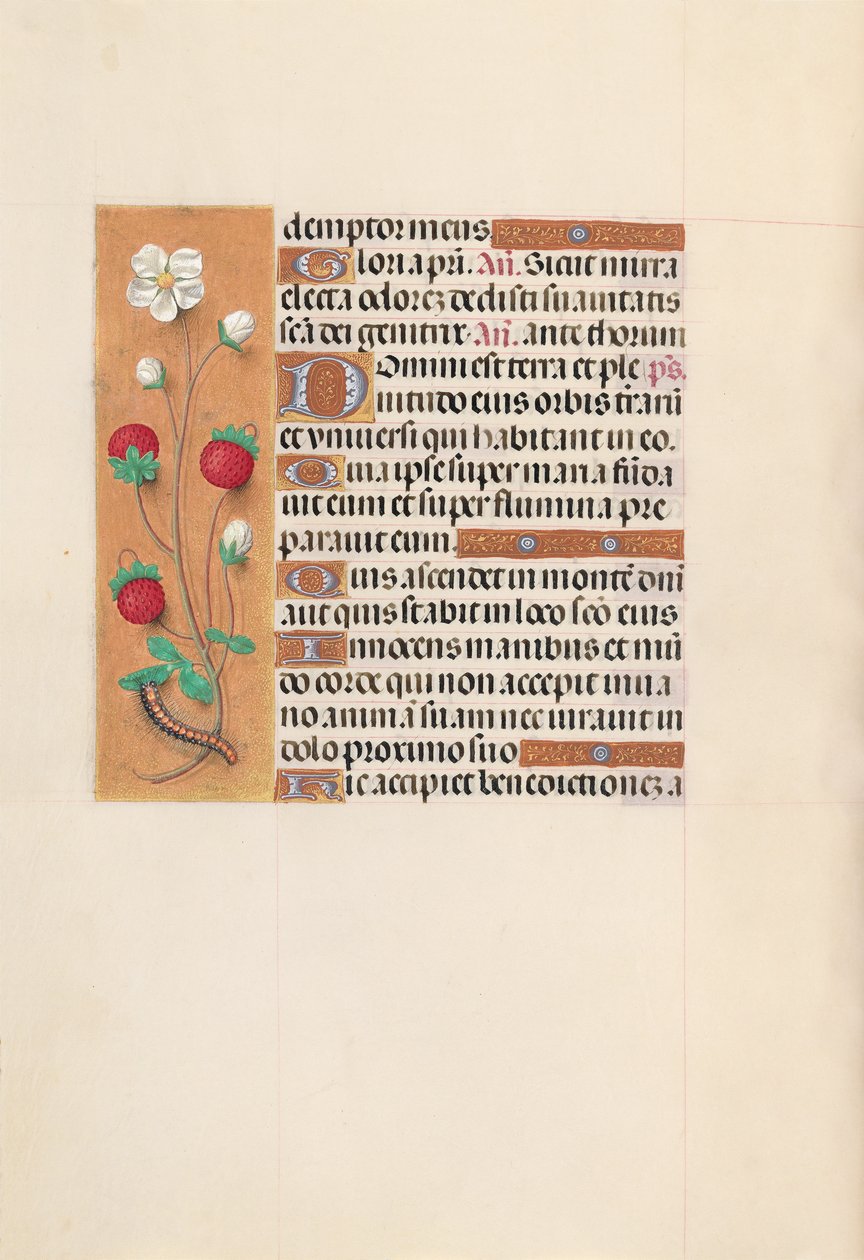 Getijdenboek van Koningin Isabella de Katholieke, Koningin van Spanje: Fol. 102v, c. 1500 door Master of the First Prayerbook of Maximillian
