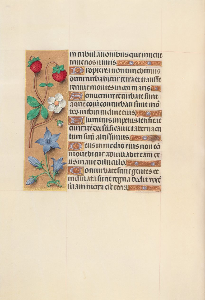 Getijdenboek van Koningin Isabella de Katholieke, Koningin van Spanje: Fol. 105v, ca. 1500 door Master of the First Prayerbook of Maximillian