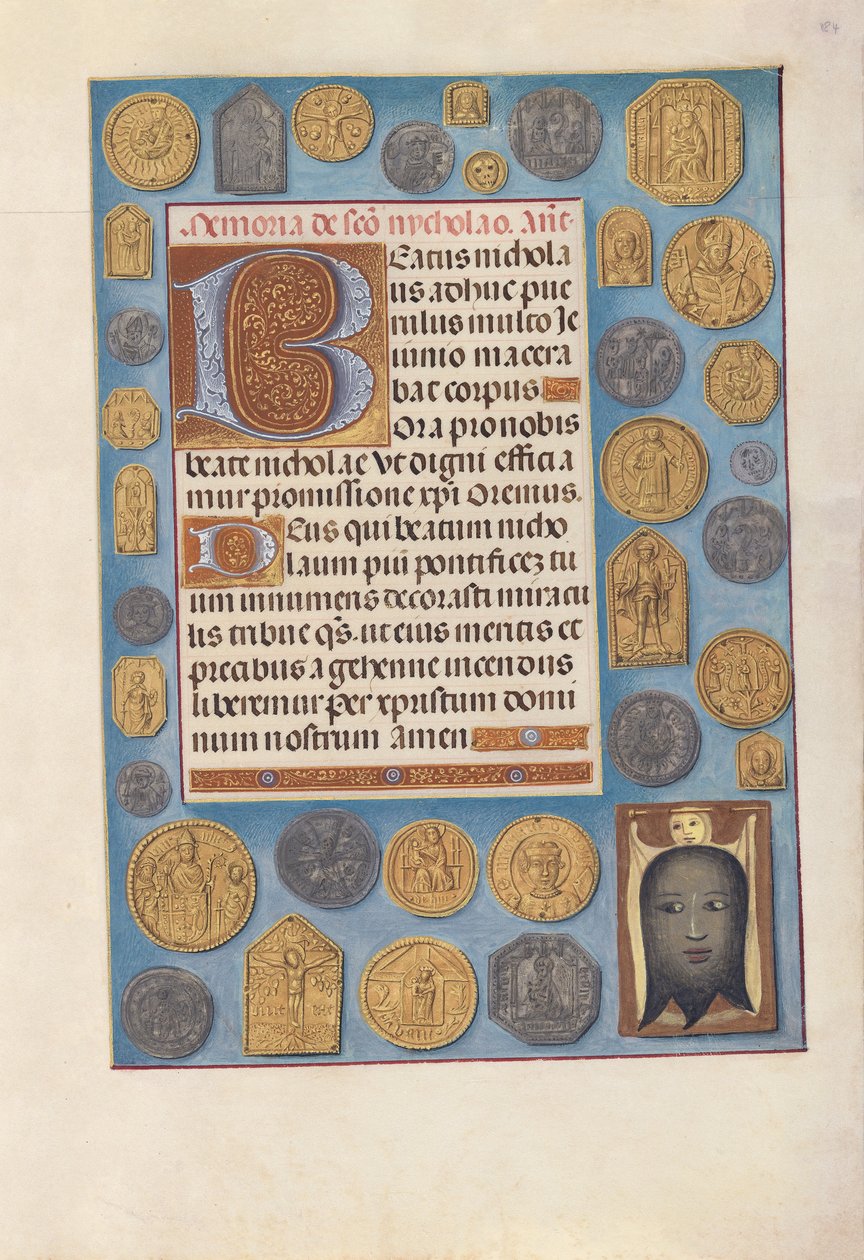 Getijdenboek van koningin Isabella de Katholieke, koningin van Spanje: Fol. 184r, ca. 1500 door Master of the First Prayerbook of Maximillian