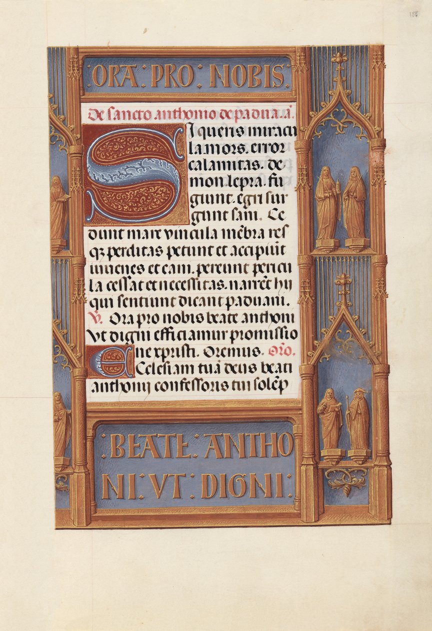 Getijdenboek van koningin Isabella de Katholieke, koningin van Spanje: Fol. 188r, ca. 1500 door Master of the First Prayerbook of Maximillian