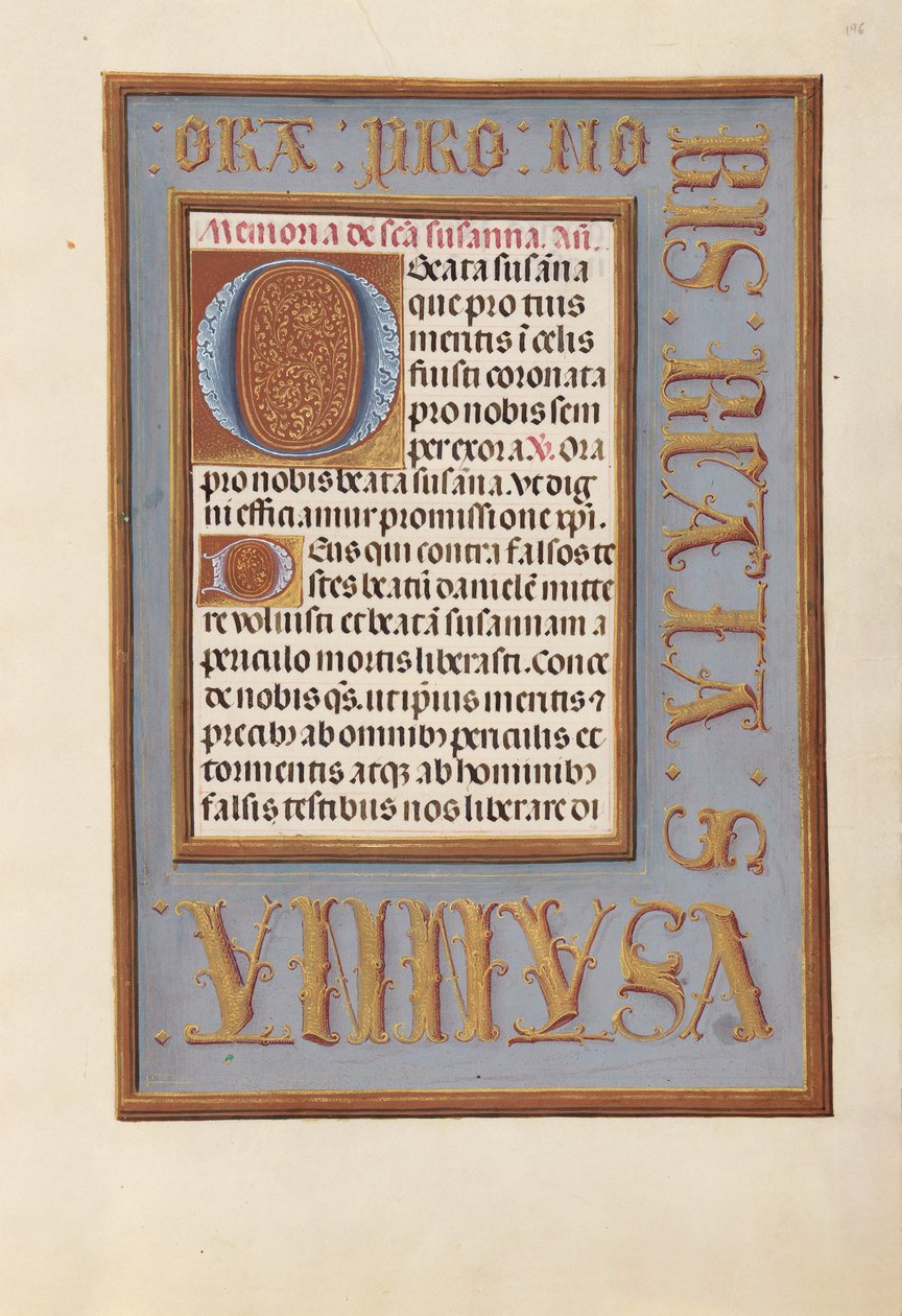 Uren van Koningin Isabella de Katholieke, Koningin van Spanje:  Fol. 196r door Master of the First Prayerbook of Maximillian
