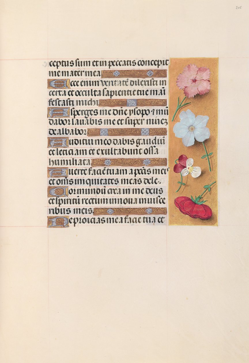 Getijdenboek van koningin Isabella de Katholieke, koningin van Spanje: Fol. 205r, ca. 1500 door Master of the First Prayerbook of Maximillian
