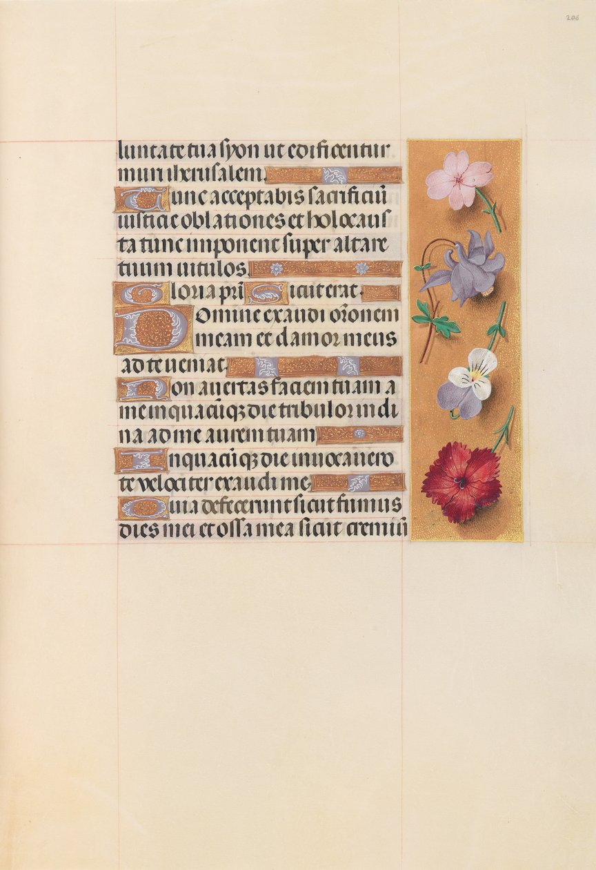 Getijdenboek van koningin Isabella de Katholieke, koningin van Spanje: Fol. 206r, ca. 1500 door Master of the First Prayerbook of Maximillian