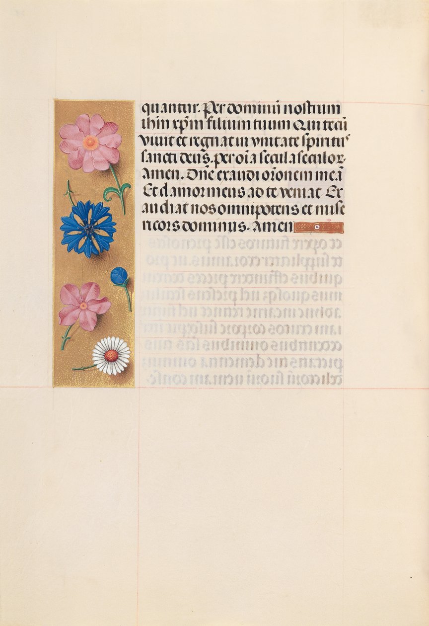 Getijdenboek van koningin Isabella de Katholieke, koningin van Spanje: Fol. 218v, Dodenofficie, ca. 1500 door Master of the First Prayerbook of Maximillian