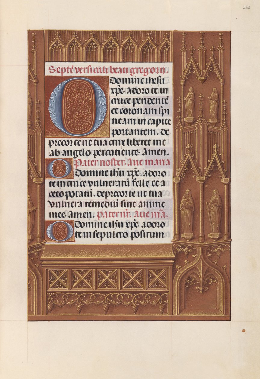 Uren van koningin Isabella de Katholieke, koningin van Spanje: Fol. 265r, ca. 1500 door Master of the First Prayerbook of Maximillian