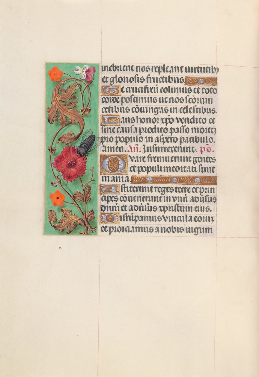 Getijdenboek van Koningin Isabella de Katholieke, Koningin van Spanje: Fol. 52v, ca. 1500 door Master of the First Prayerbook of Maximillian