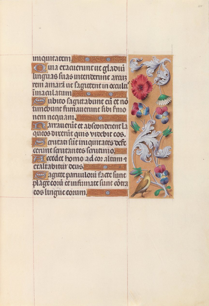 Uren van Koningin Isabella de Katholieke, Koningin van Spanje: Fol. 64r, ca. 1500 door Master of the First Prayerbook of Maximillian