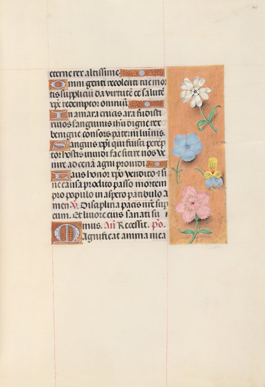 Getijdenboek van Koningin Isabella de Katholieke, Koningin van Spanje: Fol. 75r, ca. 1500 door Master of the First Prayerbook of Maximillian