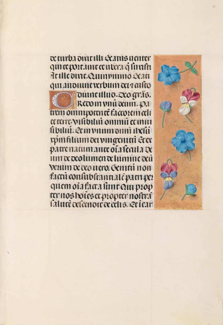 Getijdenboek van Koningin Isabella de Katholieke, Koningin van Spanje: Fol. 91r, ca. 1500 door Master of the First Prayerbook of Maximillian