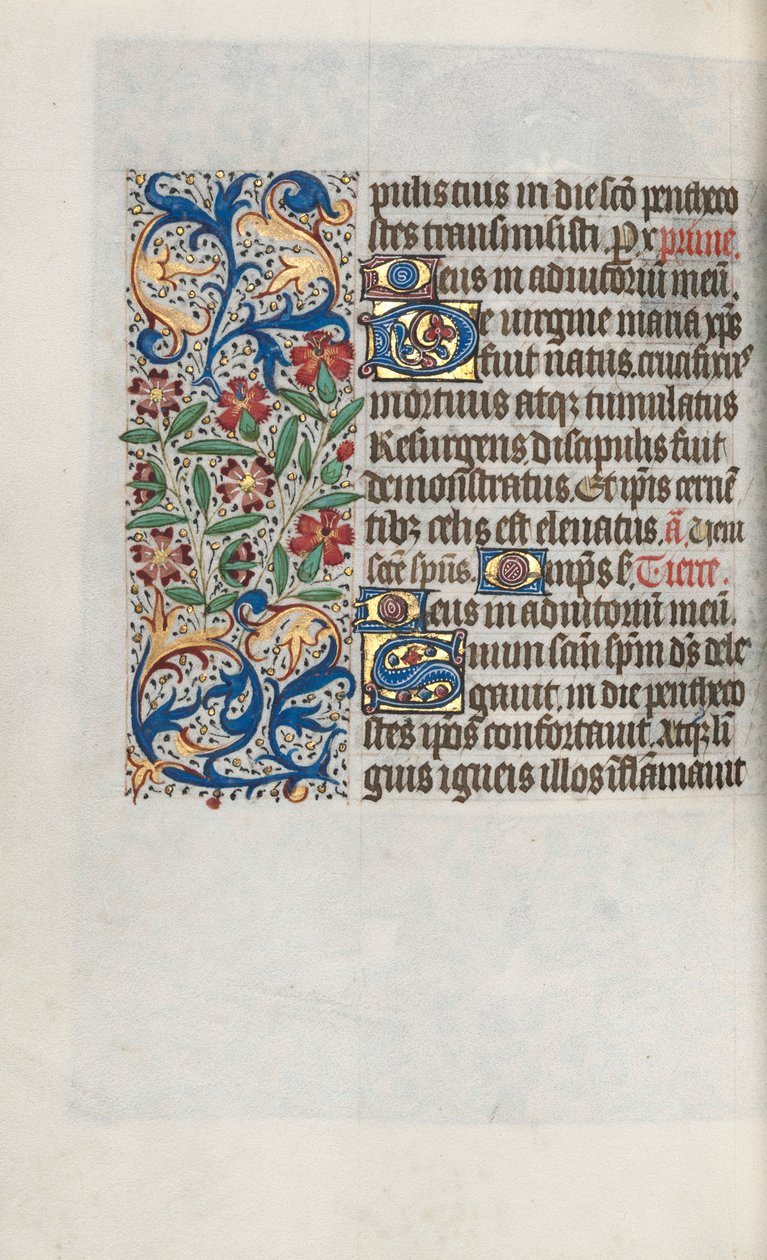Getijdenboek Gebruik van Rouen: fol. 100v, ca. 1470 door Master of the Geneva Latini