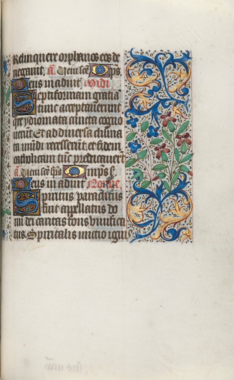 Getijdenboek Gebruik van Rouen: fol. 101r, ca. 1470 door Master of the Geneva Latini