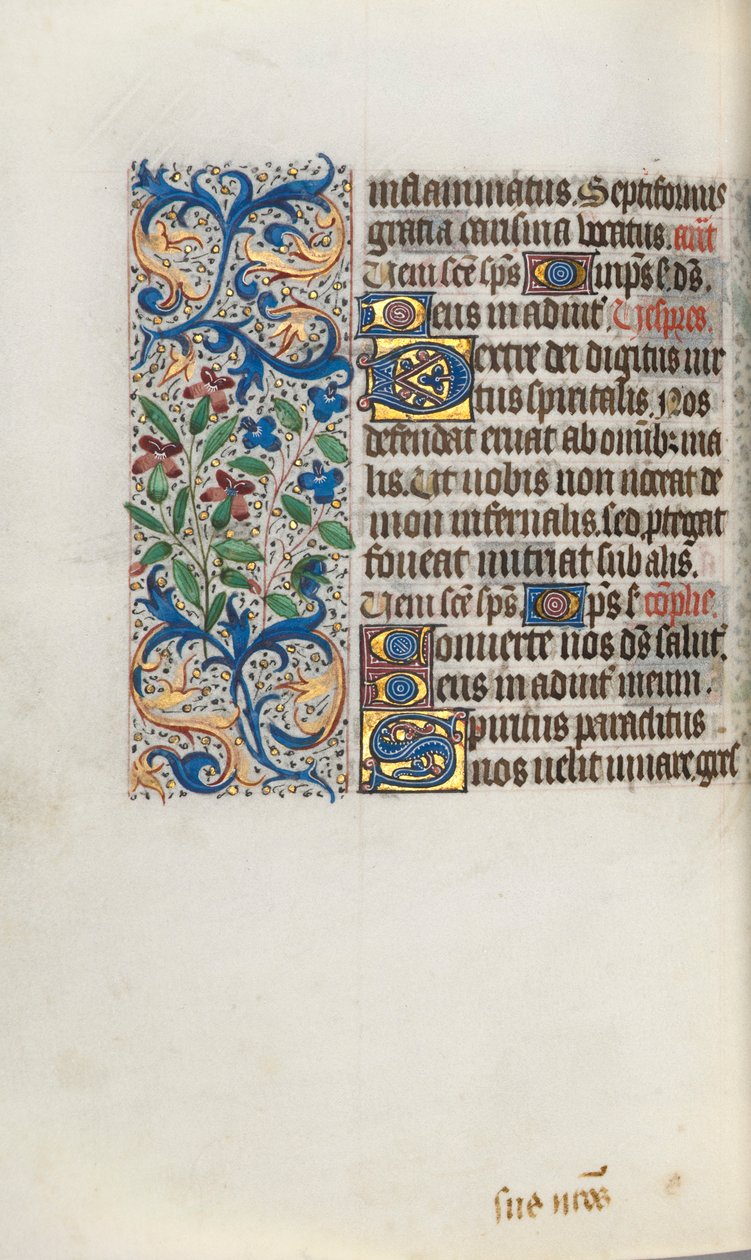 Getijdenboek Gebruik van Rouen: fol. 101v, ca. 1470 door Master of the Geneva Latini