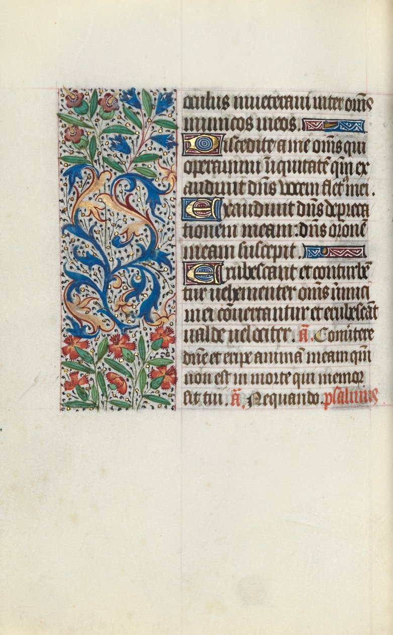 Getijdenboek Gebruik van Rouen: fol. 112v, c. 1470 door Master of the Geneva Latini