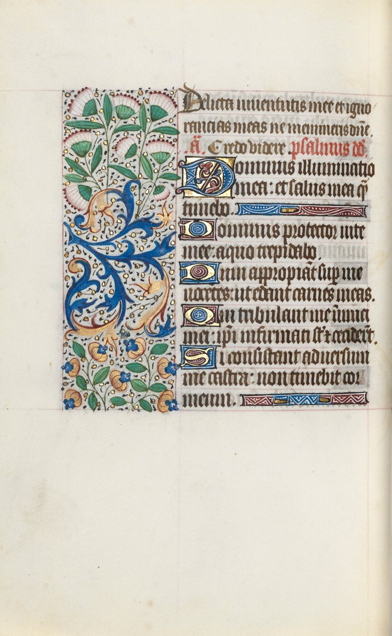 Getijdenboek Gebruik van Rouen: fol. 120v, c. 1470 door Master of the Geneva Latini