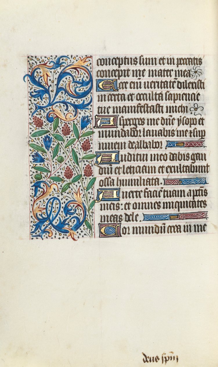 Getijdenboek Gebruik van Rouen: fol. 134v, ca. 1470 door Master of the Geneva Latini