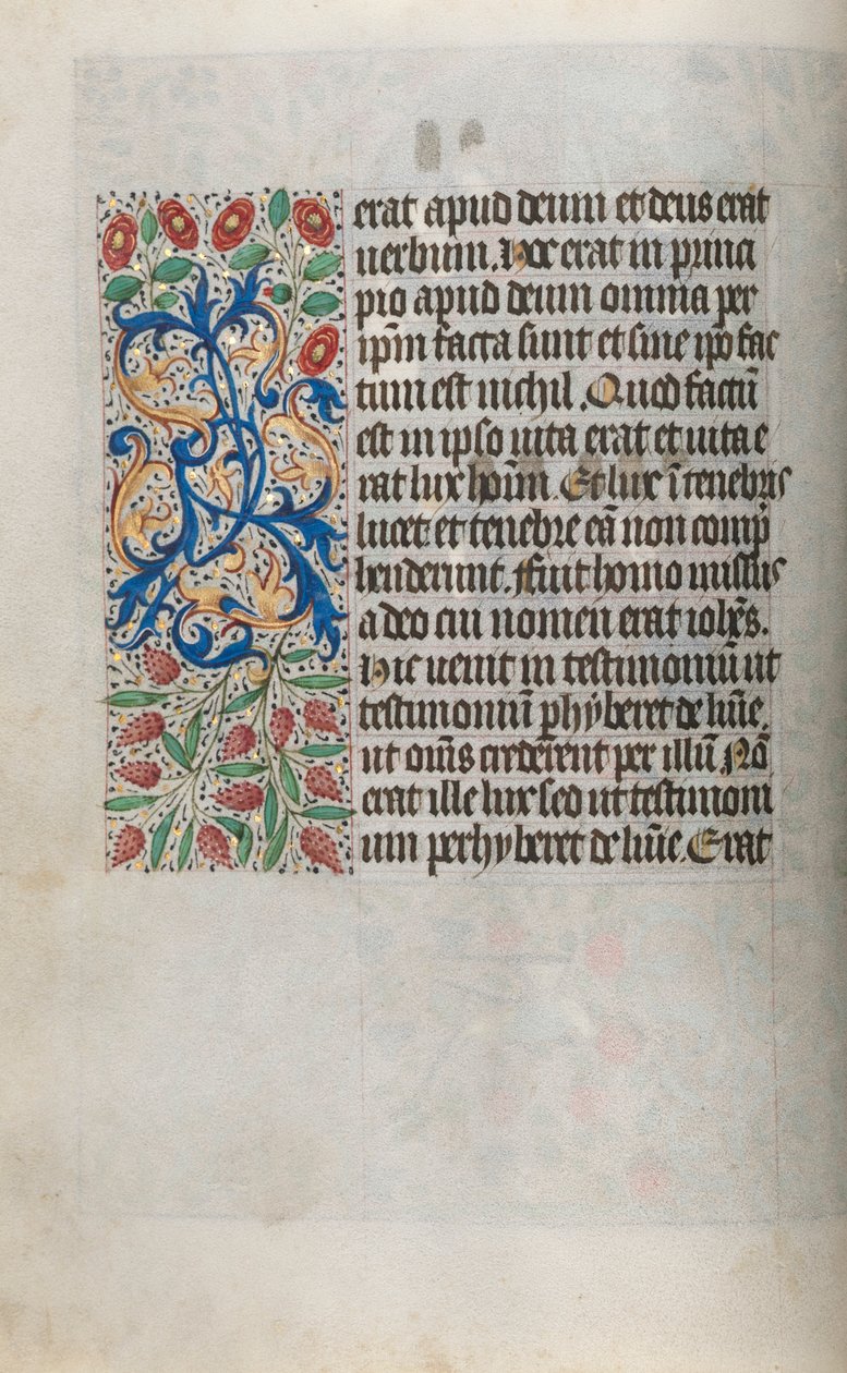 Getijdenboek Gebruik van Rouen: fol. 13v, c. 1470 door Master of the Geneva Latini