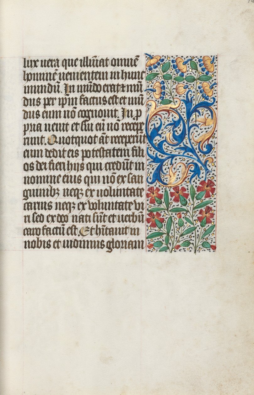 Getijdenboek Gebruik van Rouen: fol. 14r, c. 1470 door Master of the Geneva Latini