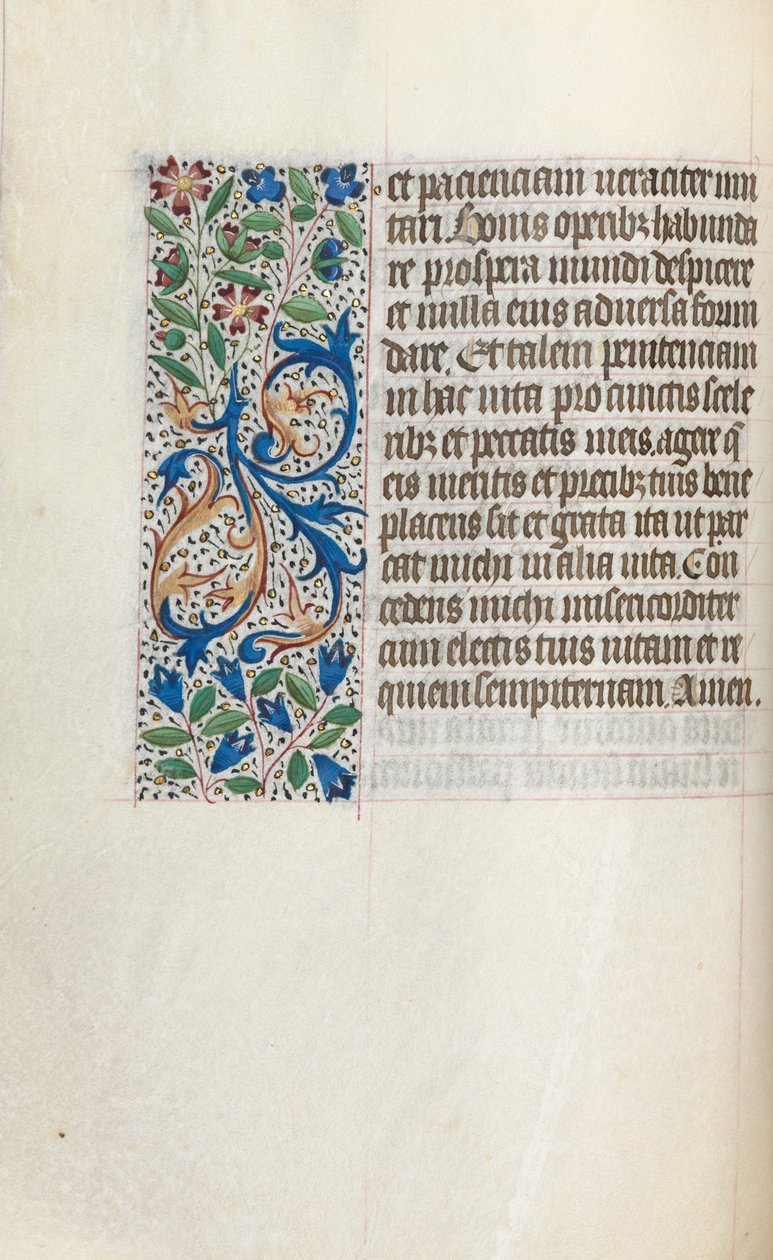 Getijdenboek Gebruik van Rouen: fol. 26v, c. 1470 door Master of the Geneva Latini