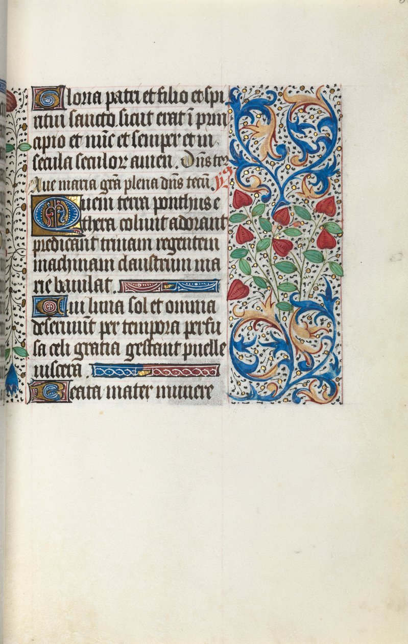 Getijdenboek Gebruik van Rouen: fol. 30r, ca. 1470 door Master of the Geneva Latini