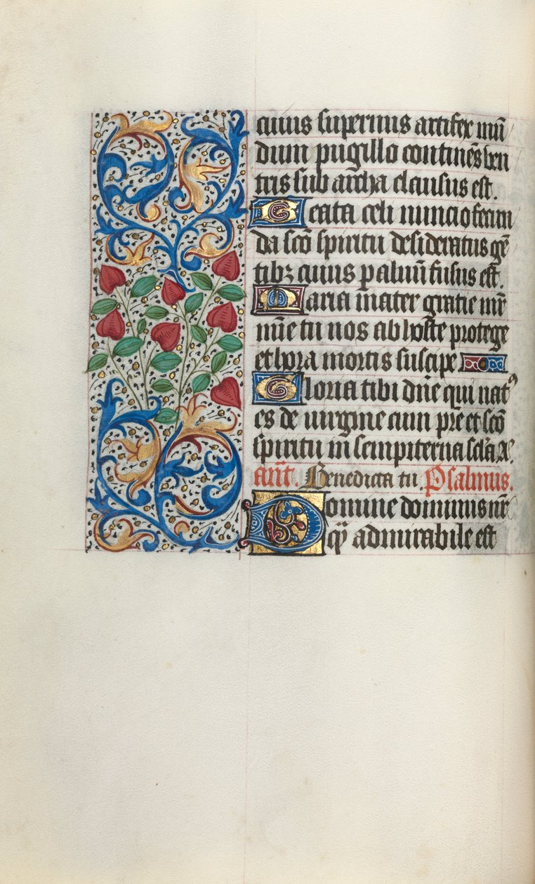 Getijdenboek Gebruik van Rouen: fol. 30v, c. 1470 door Master of the Geneva Latini