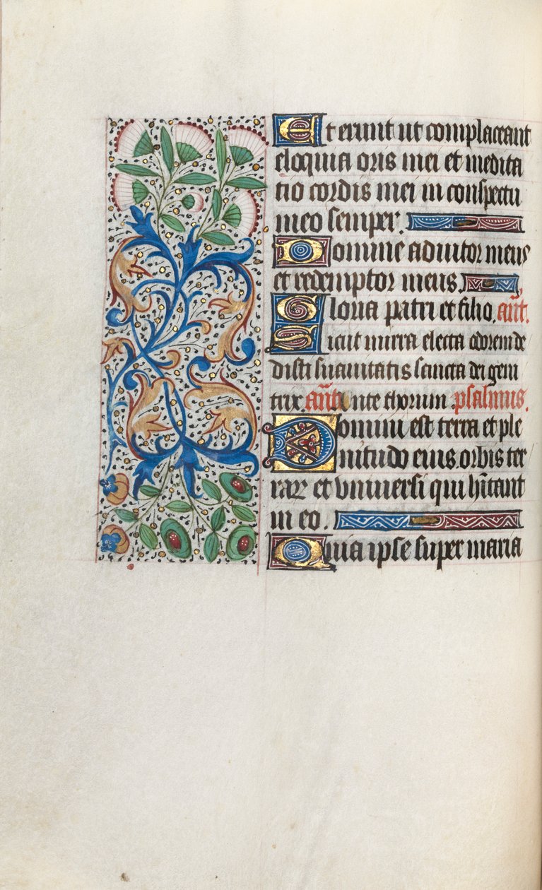 Getijdenboek Gebruik van Rouen: fol. 33v, c. 1470 door Master of the Geneva Latini