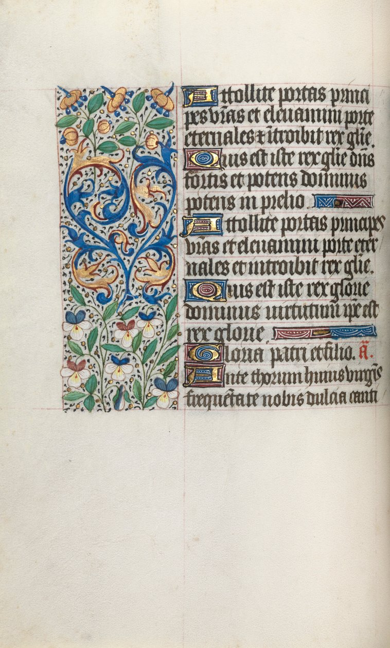 Getijdenboek Gebruik van Rouen: fol. 34v, ca. 1470 door Master of the Geneva Latini