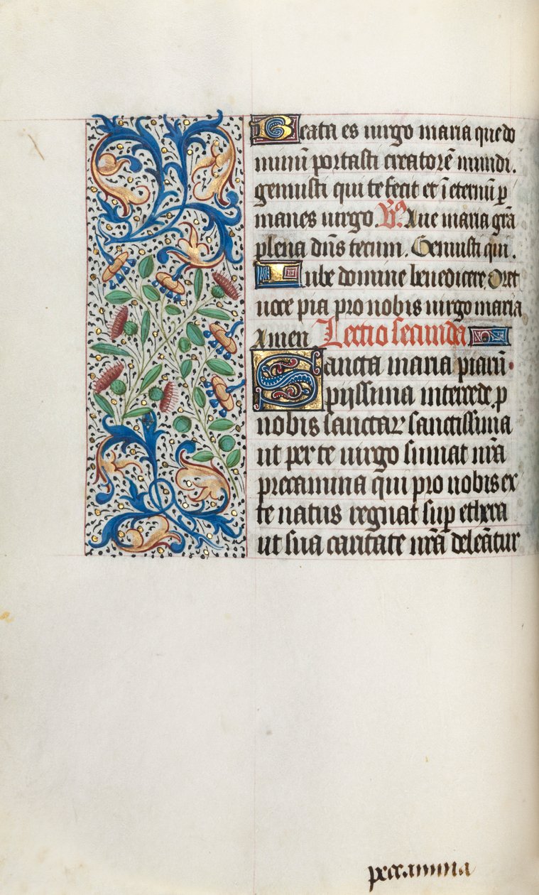 Getijdenboek Gebruik van Rouen: fol. 35v, ca. 1470 door Master of the Geneva Latini