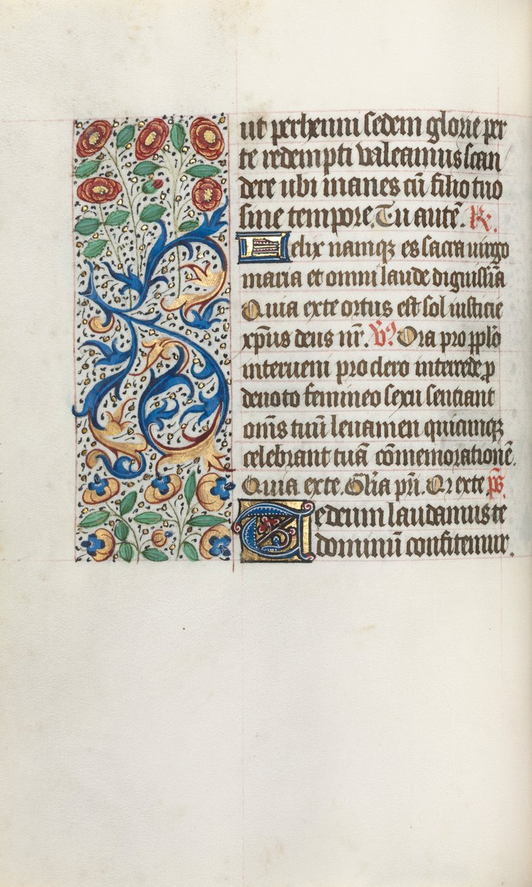 Getijdenboek Gebruik van Rouen: fol. 36v, ca. 1470 door Master of the Geneva Latini
