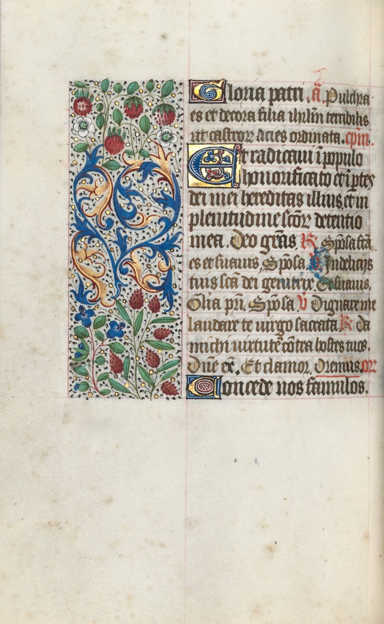 Getijdenboek Gebruik van Rouen: fol. 69v door Master of the Geneva Latini