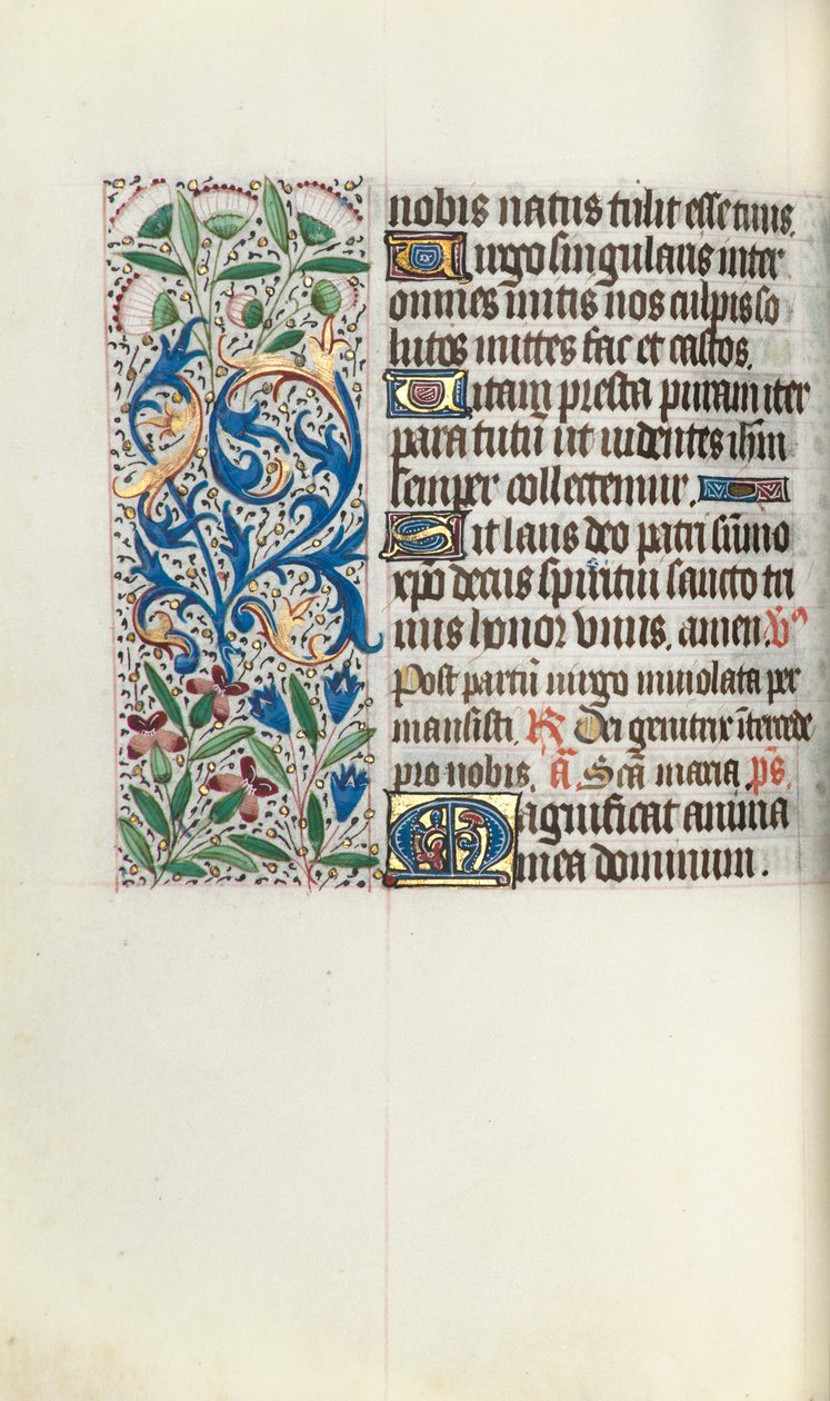 Getijdenboek Gebruik van Rouen: fol. 73v, ca. 1470 door Master of the Geneva Latini